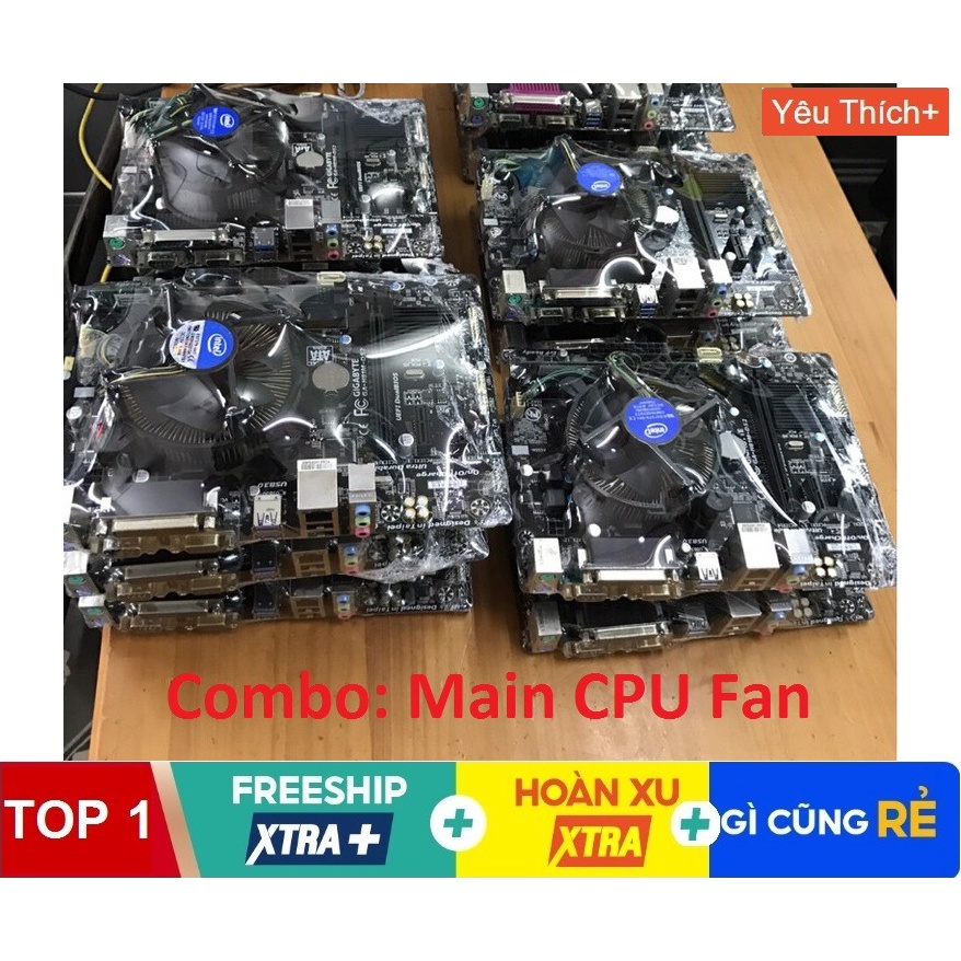 COMBO MAIN CPU FAN (quạt) H61 B75 core i5 3570 có ram hoặc không lấy ram tùy chọn hàng đẹp giá rẻ