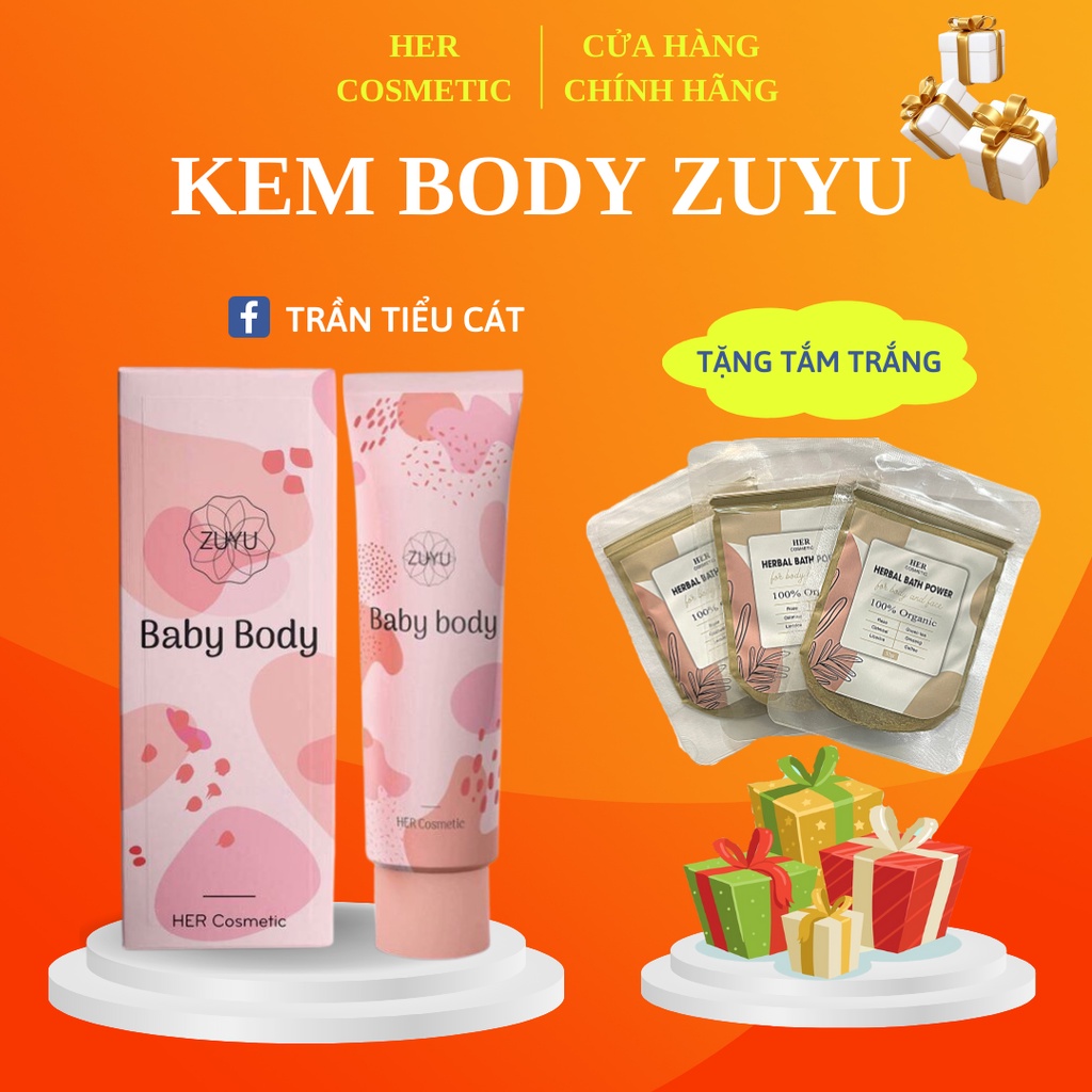 Kem dưỡng trắng da Baby Body ZuYu, kem dưỡng trắng da toàn thân cao cấp