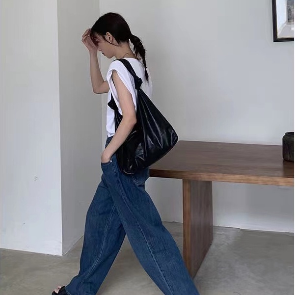 Túi tote đeo chéo da trơn hàn quốc túi đeo vai to thời trang vintage đi chơi đi làm