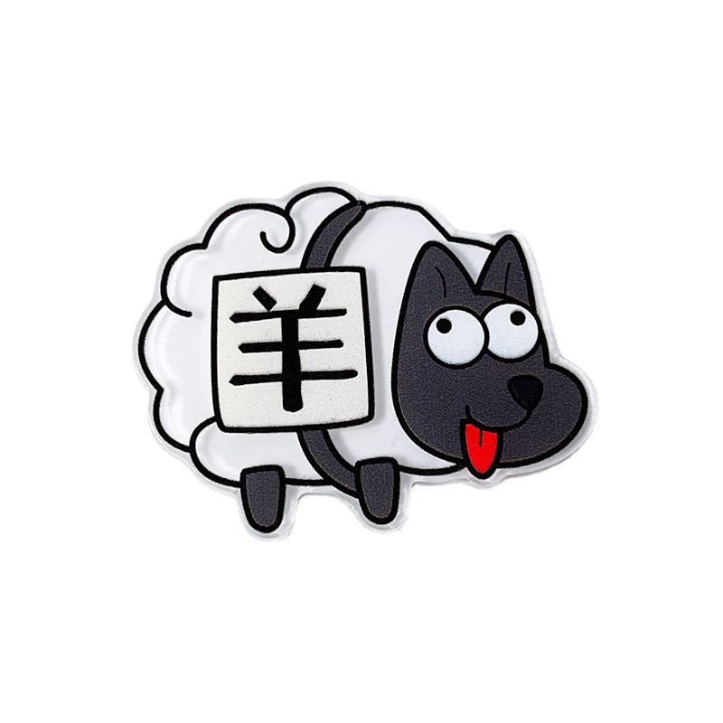 Huy Hiệu Cài Áo Bằng Acrylic Họa Tiết Hoạt Hình Dễ Thương Sáng Tạo Dành Cho Nam Nữ