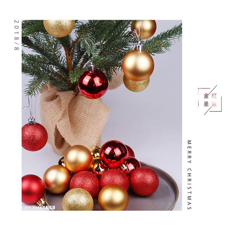 Set 24 Trái Châu Nhựa 3Cm Nhiều Màu Sắc Trang Trí Cây Thông Noel
