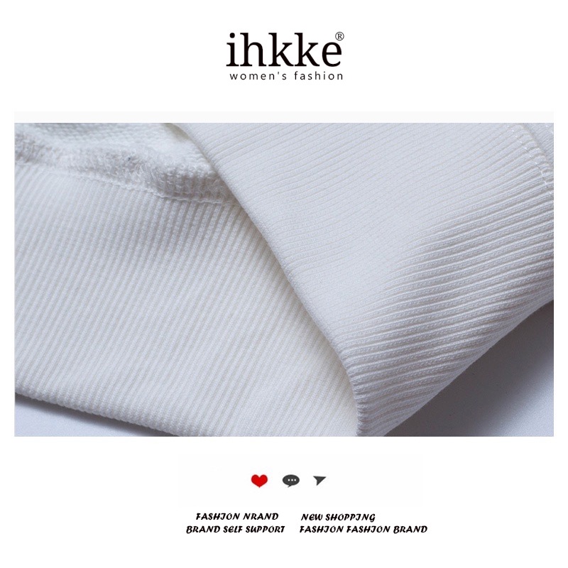 Áo sweater Ihkke cổ tròn màu đen phong cách Mỹ thời trang mùa thu cao cấp cho cặp đôi Hoodie | BigBuy360 - bigbuy360.vn