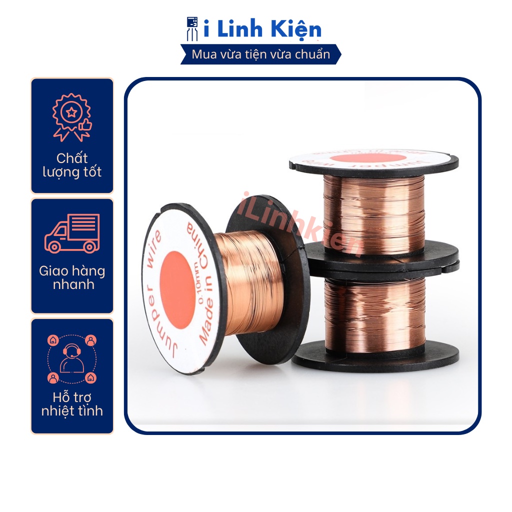 Dây câu mạch nối mạch 1 lõi nhỏ 0.1mm chất lượng tốt