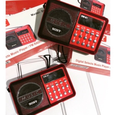 Loa Nghe Nhạc, Nghe Đài Radio Sony SW 61 - SW63 - SW 65 Có Đầu Đọc Thẻ Nhớ, USB, AV