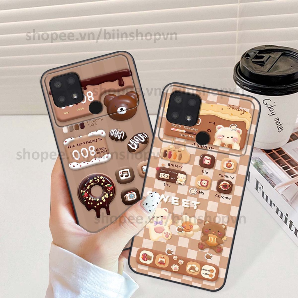 Ốp Xiaomi Poco C40 in hình gấu chocolate kẹo ngọt siêu đẹp siêu xinh