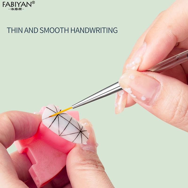 Bộ 3 cây cọ vẽ móng trang điểm móng tay Fabiyan bằng acrylic chuyên dụng