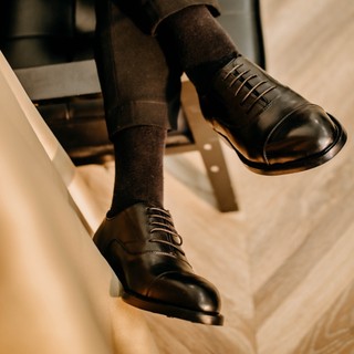 Giày tây cổ thấp nam tây oxford da bò đen cao cấp phong cách lịch lãm - thương hiệu steeler
