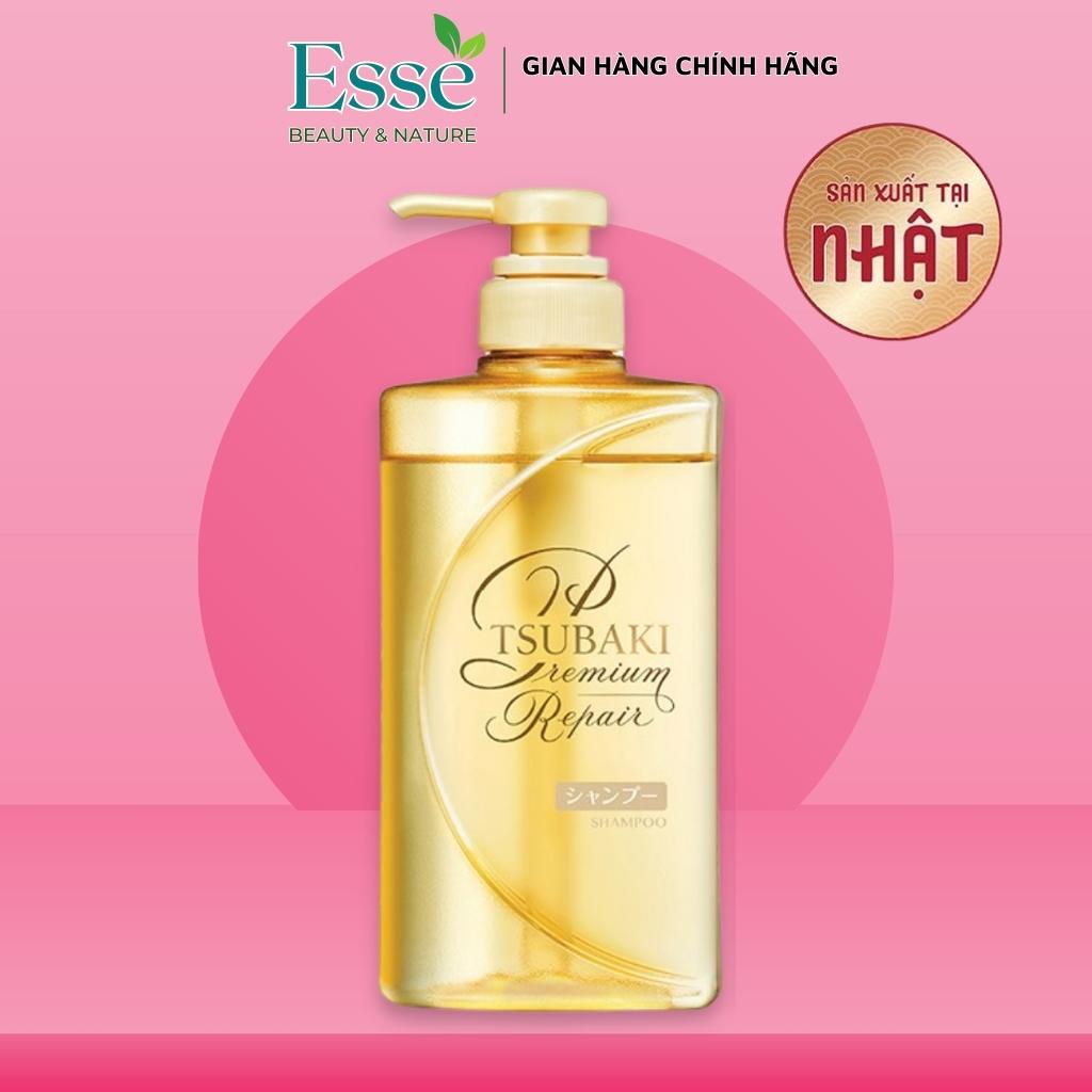 Dầu Gội Tsubaki Premium Repair Phục Hồi Ngăn Rụng Tóc 490ml - CHÍNH HÃNG (có Dầu Xả)