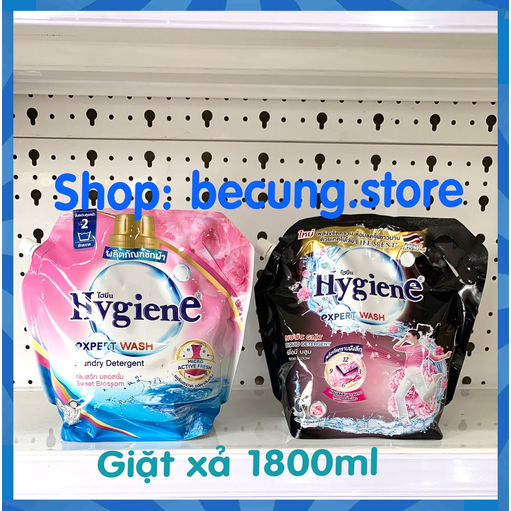 Nước giặt xả Hygiene Thái Lan đậm đặc túi 1800ml (date mới).