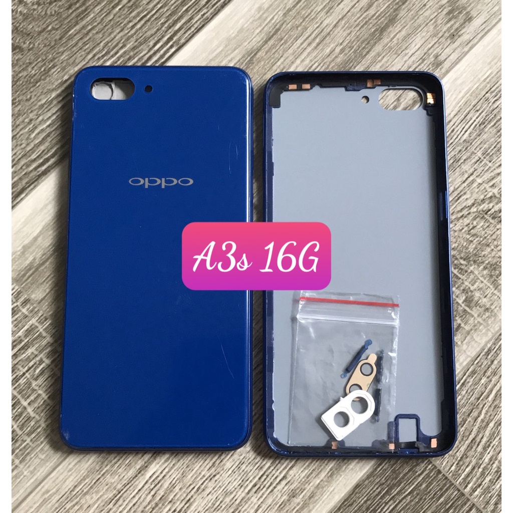 Nắp lưng Vỏ A3s 16G Oppo ( Lỗ chọc sim phía dưới)