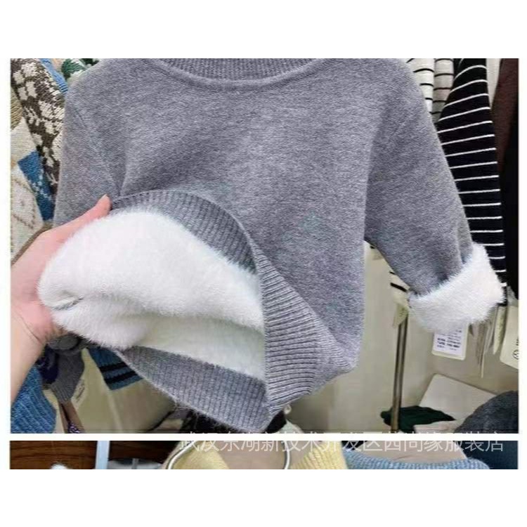 Áo Nỉ Dài Tay Cổ Lọ Thiết Kế Mới Dày Dặn Thời Trang Mùa Đông Dành Cho Bé Trai Và Bé Gái