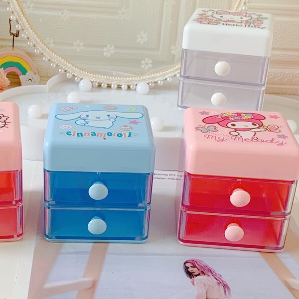 Tủ mini 2 ngăn hoạt hình đáng yêu Cinamoroll, Melody│7x7x7 cm│Xem thêm ở phần MÔ TẢ SẢN PHẨM