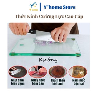 Thớt kính cường lực cao cấp, Thớt nhà bếp xin sò bằng kính cường lực dày 12mm