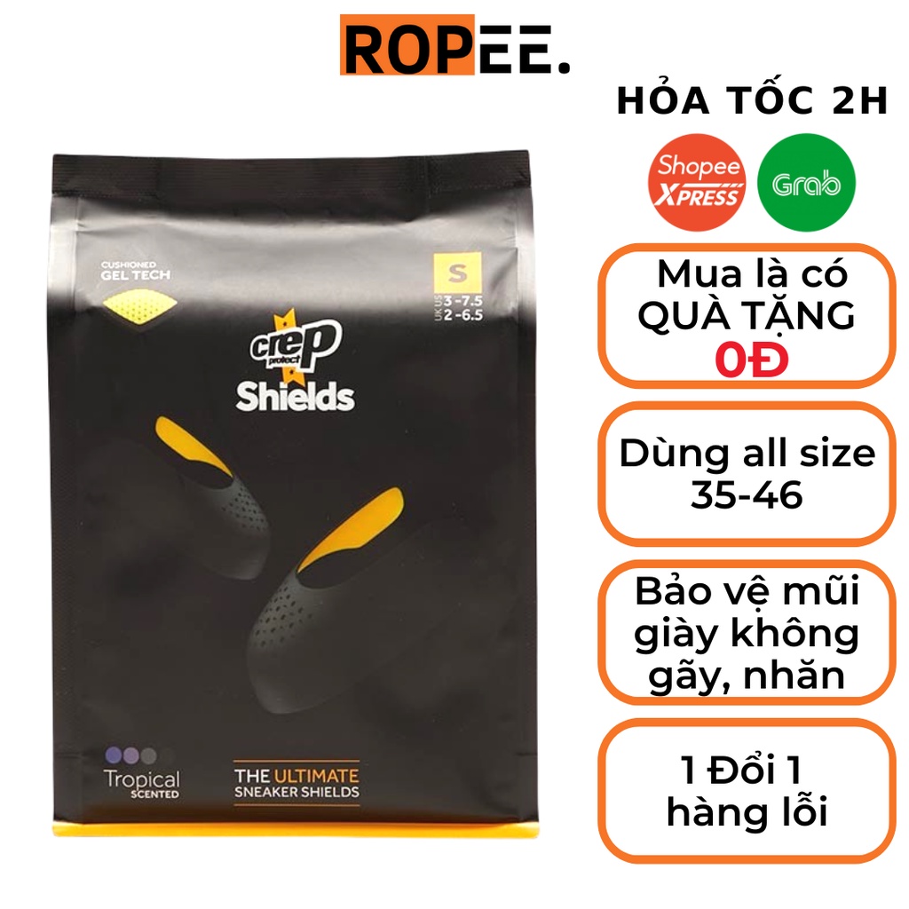 Miếng độn chống nhăn gãy mũi giày Crep Protect Sneaker Shield, miếng bảo vệ mũi giày đệm silicon mềm, thơm