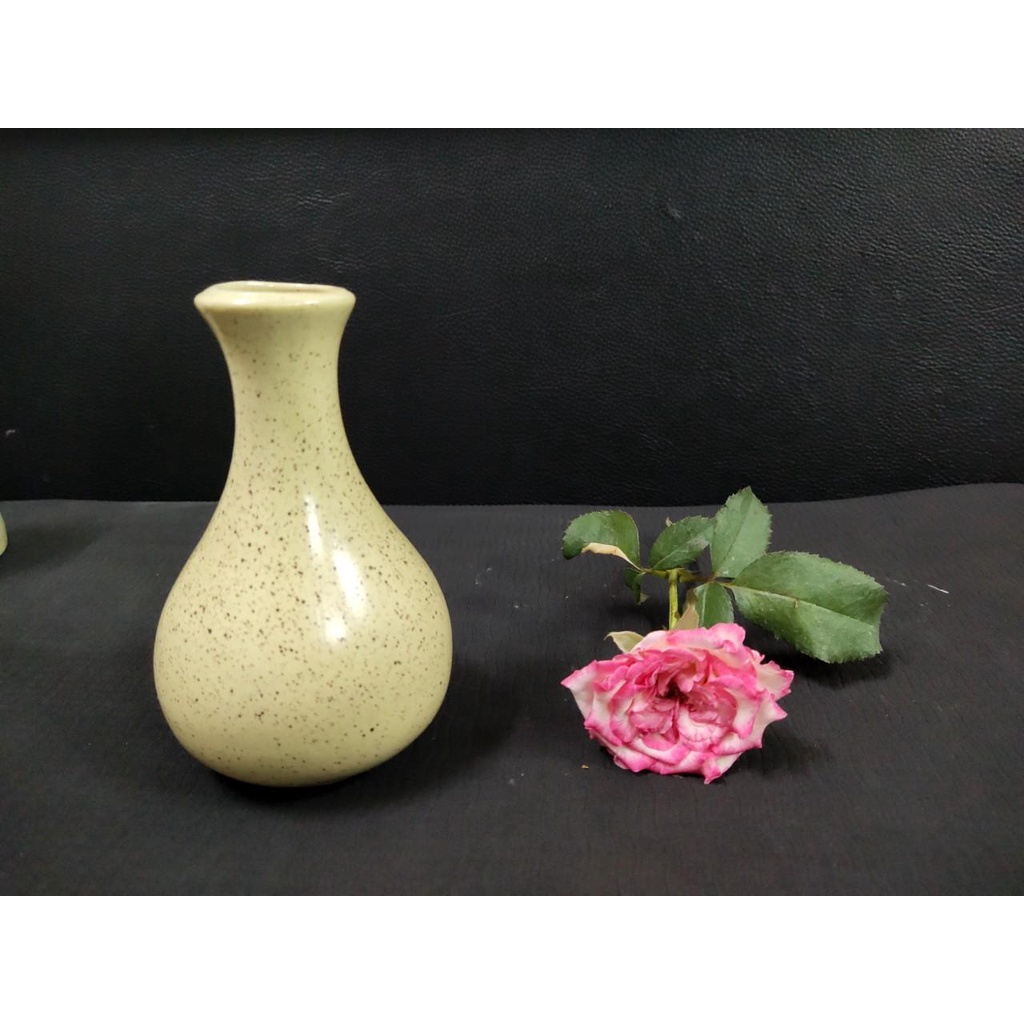 Lọ hoa, Bình hoa mini gốm sứ Bát Tràng men màu vàngtrang trí nhà cửa cực xinh