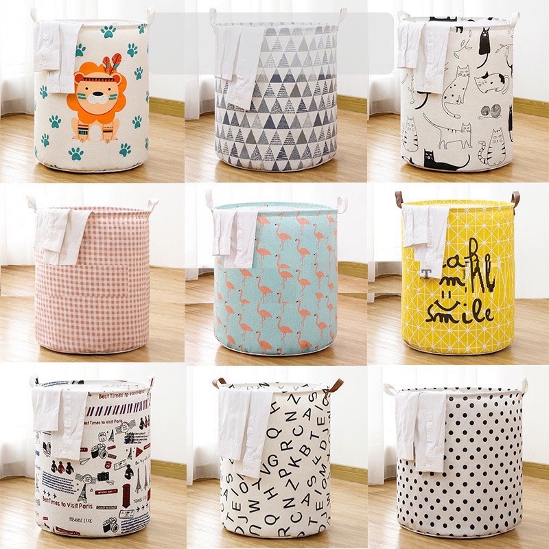 [SIÊU RẺ] Giỏ đựng quần áo bằng vải cỡ lớn, túi đựng chăn màn đa năng tiên dụng