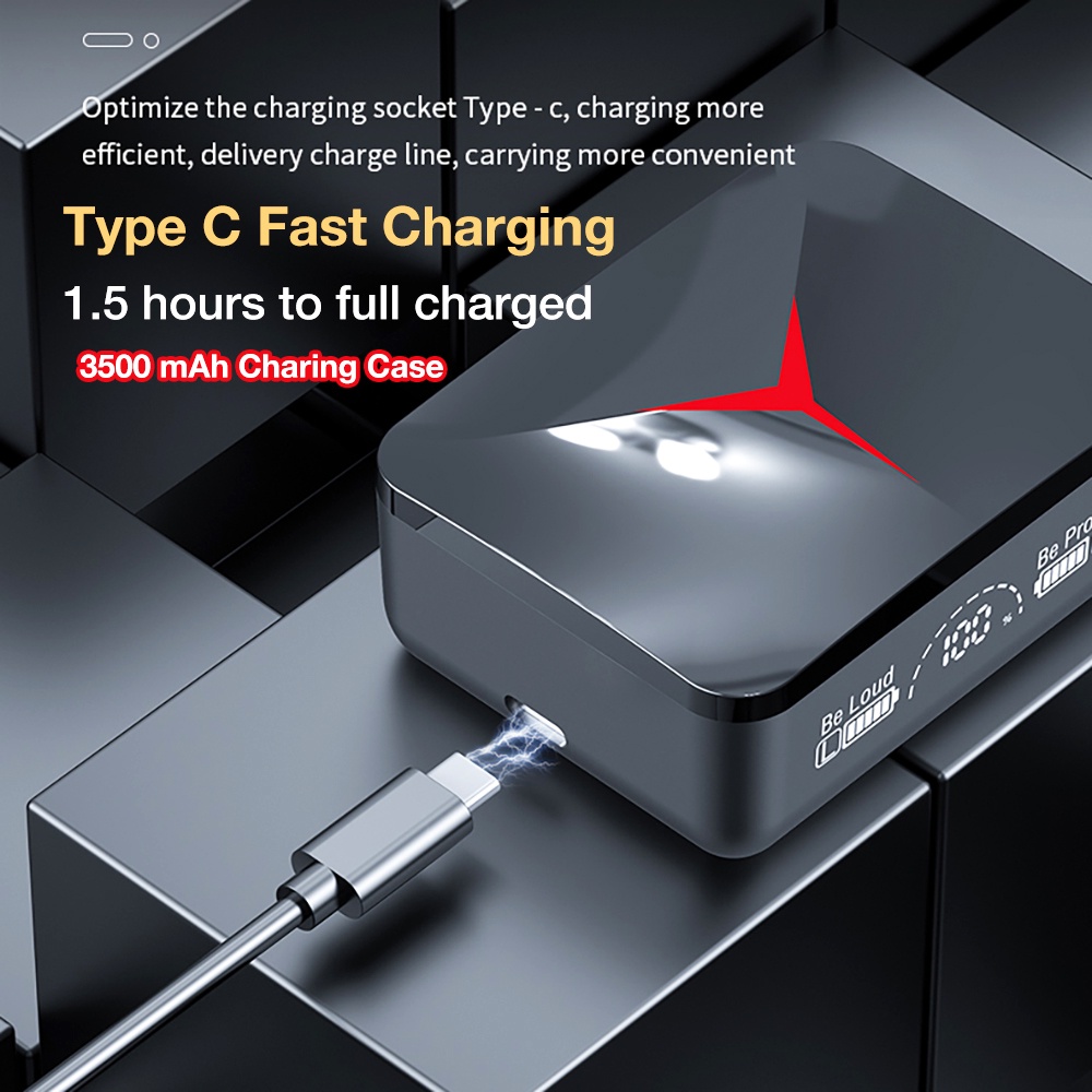 Tai Nghe Không Dây M90 Bluetooth 5.2 Kèm Hộp Sạc 3500mah