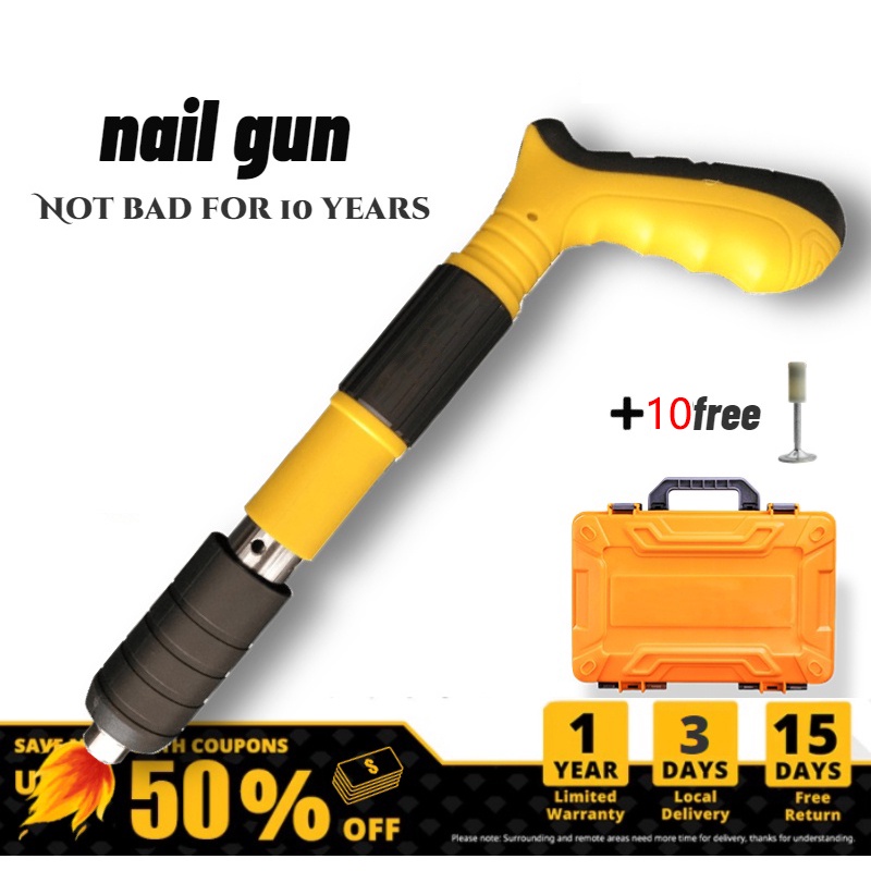 Máy bắn đinh hạt nổ bê tông ty trần thạch cao, tôn, sắt, thép dày 8mm không cần sử dụng điện