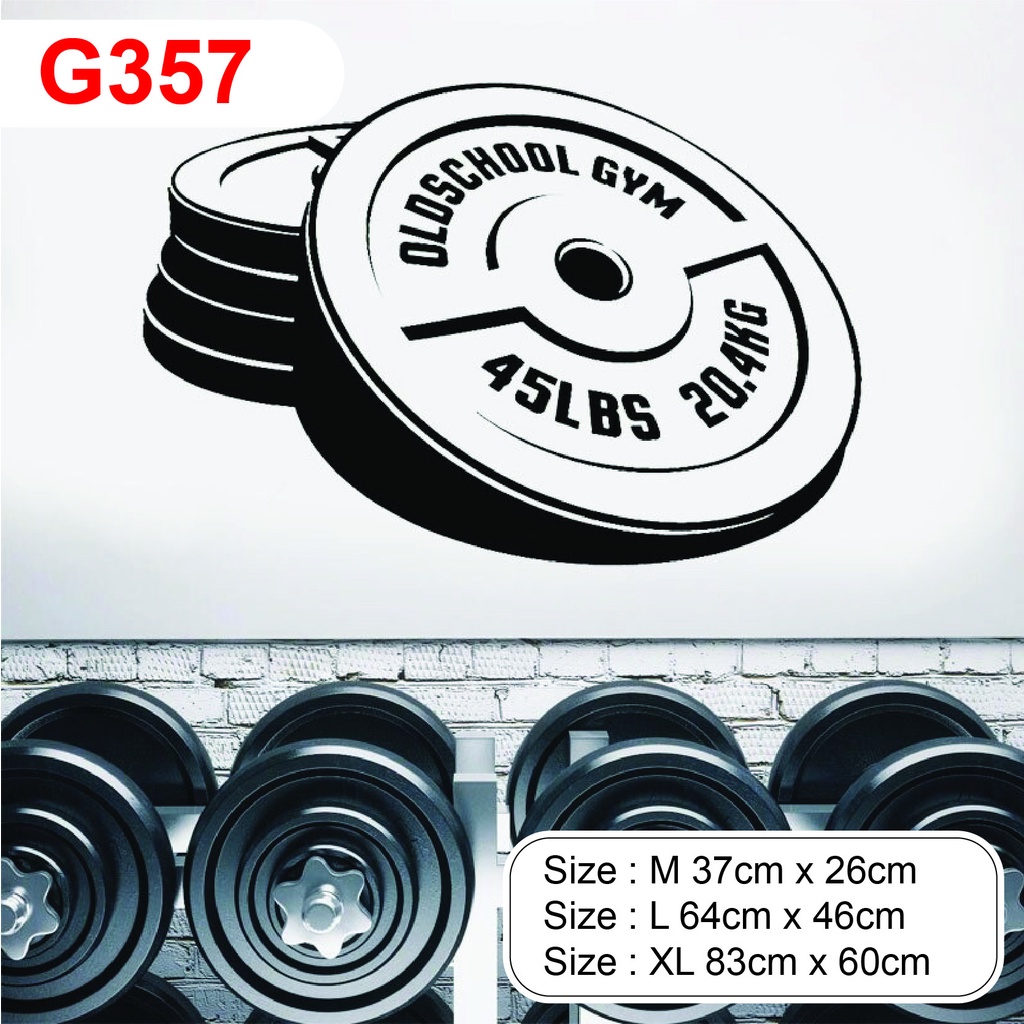 Decal dán trang trí phòng Tập Tạ - Gym Tăng động lực Tập cho khách hàng P14