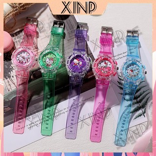 Đồng hồ đeo tay thể thao có đèn led hình hello kitty dễ thương cho bé trai gái
