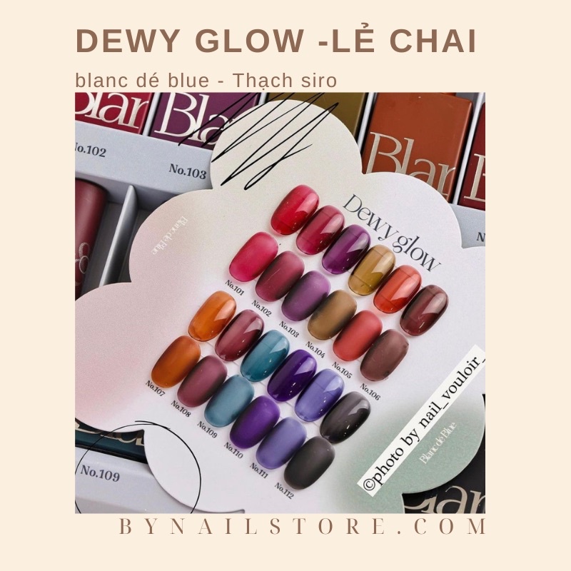 Sơn gel thạch siro cao cấp Hàn Quốc tách lẻ collection Dewy glow (chọn màu)