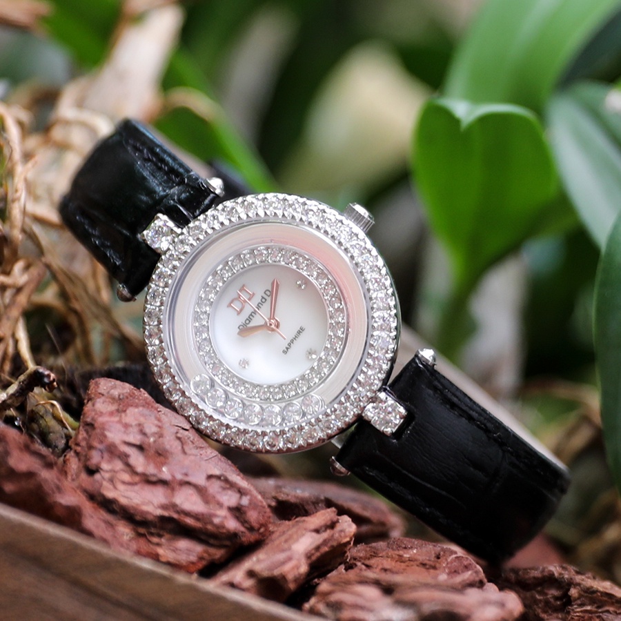 Đồng hồ nữ Diamond D DM36285W-B Size mặt 32 mm