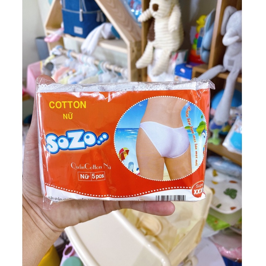 Gói 5 quần lót vải Cotton SoZo cho bà bầu  5 quần gói cho bà bầu