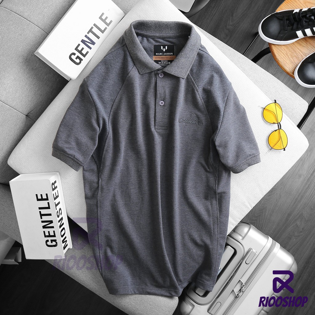 Áo nam có cổ, áo phông polo nam vnxk đơn giản, cộc tay, bigsize, đẹp, vải dày, form suông, chất lượng RIOOSHOP RSP055