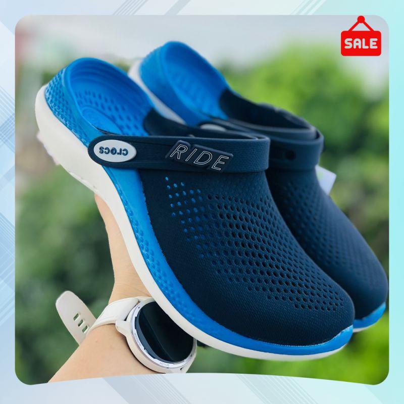 Dép Cross Literide 360 🎁 FREESHIP + Hàng loại 1 + Hộp 🎁 giày sục sandal Crocs quai ngang bít đầu nam nữ Navy-xanh