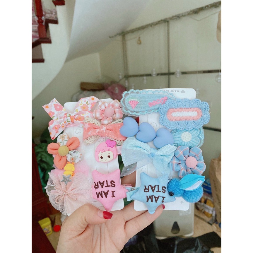 Set 6 Kẹp Tóc Nơ Xinh Xắn Cho Bé Gái