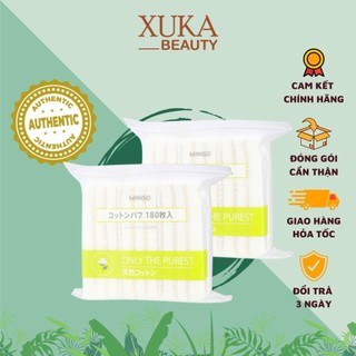 Bông tẩy trang Miniso Nhật 3 lớp 180 miếng