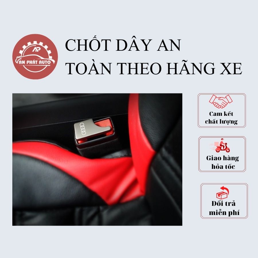 Chốt Cài Dây An Toàn Ghế Ô Tô Bằng HỢP KIM ĐEN Siêu Bền Dành Cho Mercedes,BMW,Hyundai,Toyota,Mazda,Kia... [Hàng Cao Cấp]