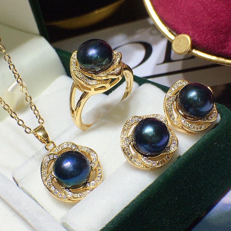 Set Ba Món Trang Sức Thời Trang Nữ 8-9mm