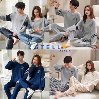 Pijama Bộ Đồ Ngủ Cặp Đôi Quần Áo Đôi Nam Nữ Dài Tay Dày Mặc Ở Nhà Vải Cotton Mùa Xuân Thu Đông Đi Chơi BODODOI13