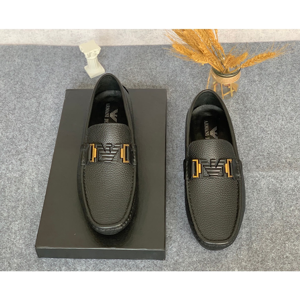 Giày Lười Nam Giorgio Armani Da Bò Cao Cấp GGA01