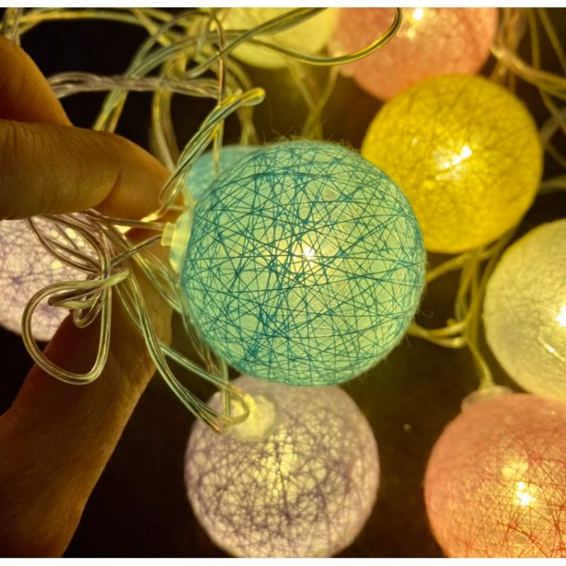 DÂY ĐÈN LED VẢI COTTON DÀI 3M 20 BÓNG