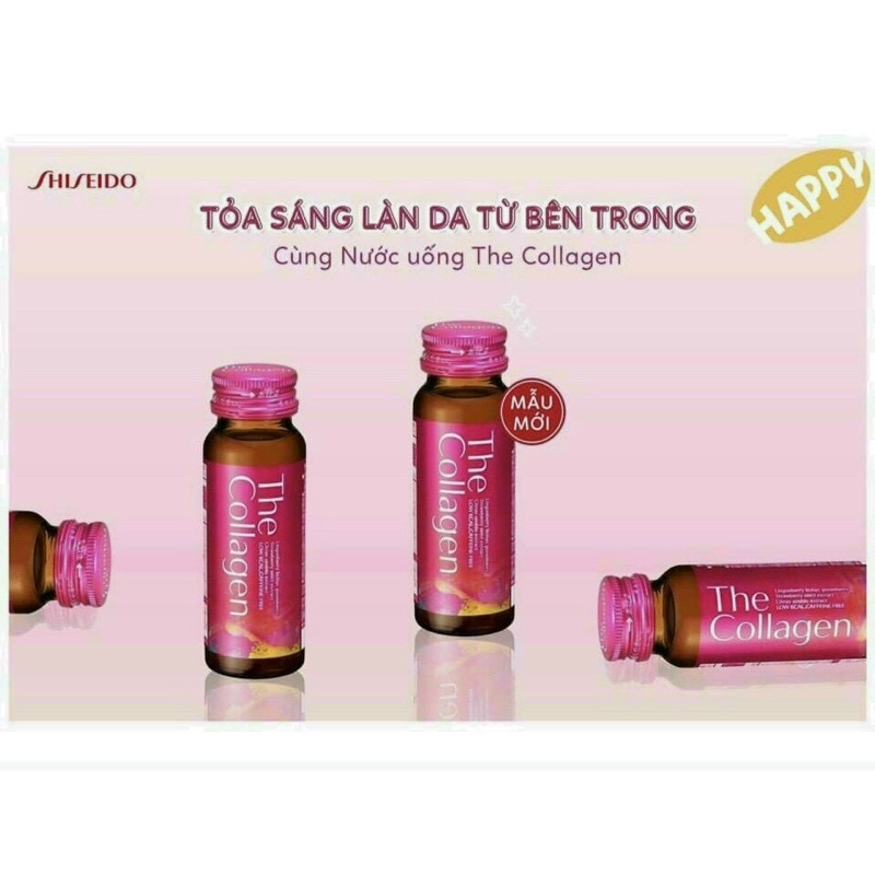 🌹🌺 Nước uống The Collagen Shiseido Nhật Bản Một Hộp x 10 lọ x 50ml — Tăng cường tươi trẻ, khỏe người, đẹp da