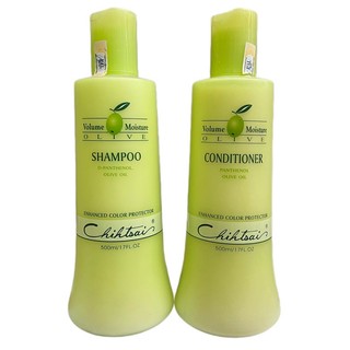 Bộ dầu gội xả siêu mượt Chihtsai Volume Moisture Olive 500mlx2