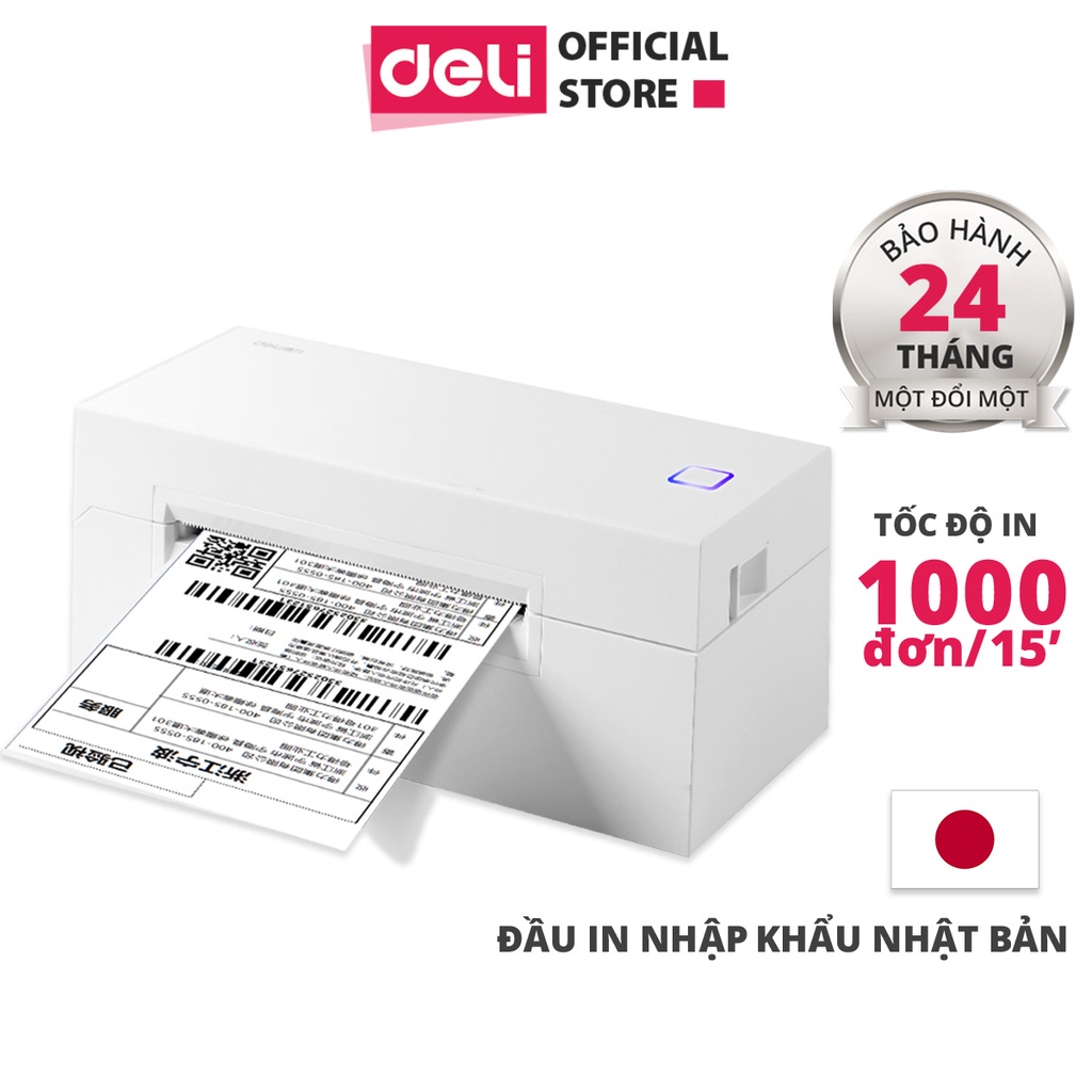 Máy In Nhiệt Deli In Đơn Hàng, Hóa Đơn, Tem Mã Vạch, Phiếu Gửi, Logo Tự Dán - Kết Nối USB, Tốc Độ In 1 Đơn/s - DL-770D