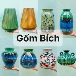 Bình Hoa Lọ Hoa Nhiều Mẫu Để Bàn Dáng Tròn Gốm Sứ Bát Tràng - Gốm Bích
