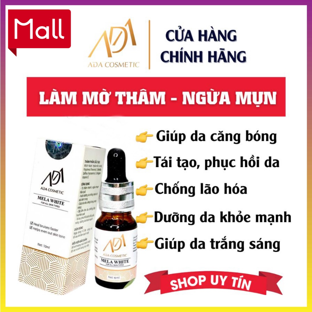 Serum Căng bóng mờ thâm Mela White, Làm mờ thâm, ngừa mụn