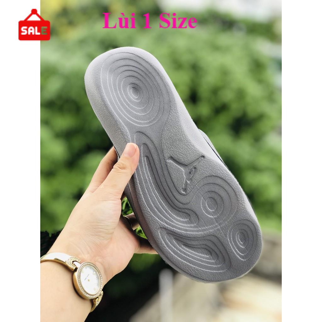 Dép jordan hydro 6 JD bóng rổ quai ngang nam nữ màu full xám