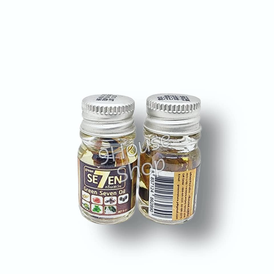 (Nhỏ-5ml) 01 Chai Dầu Nóng 7 Vị Thảo Dược Green Seven Oil Thái Lan (Gold)
