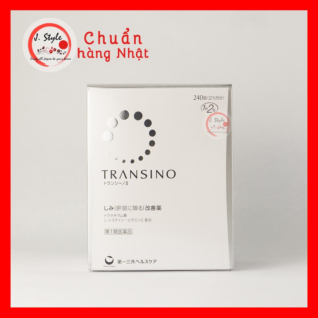 Viên uống Transino trắng da mờ nám nội tiết Nhật Bản 240 viên