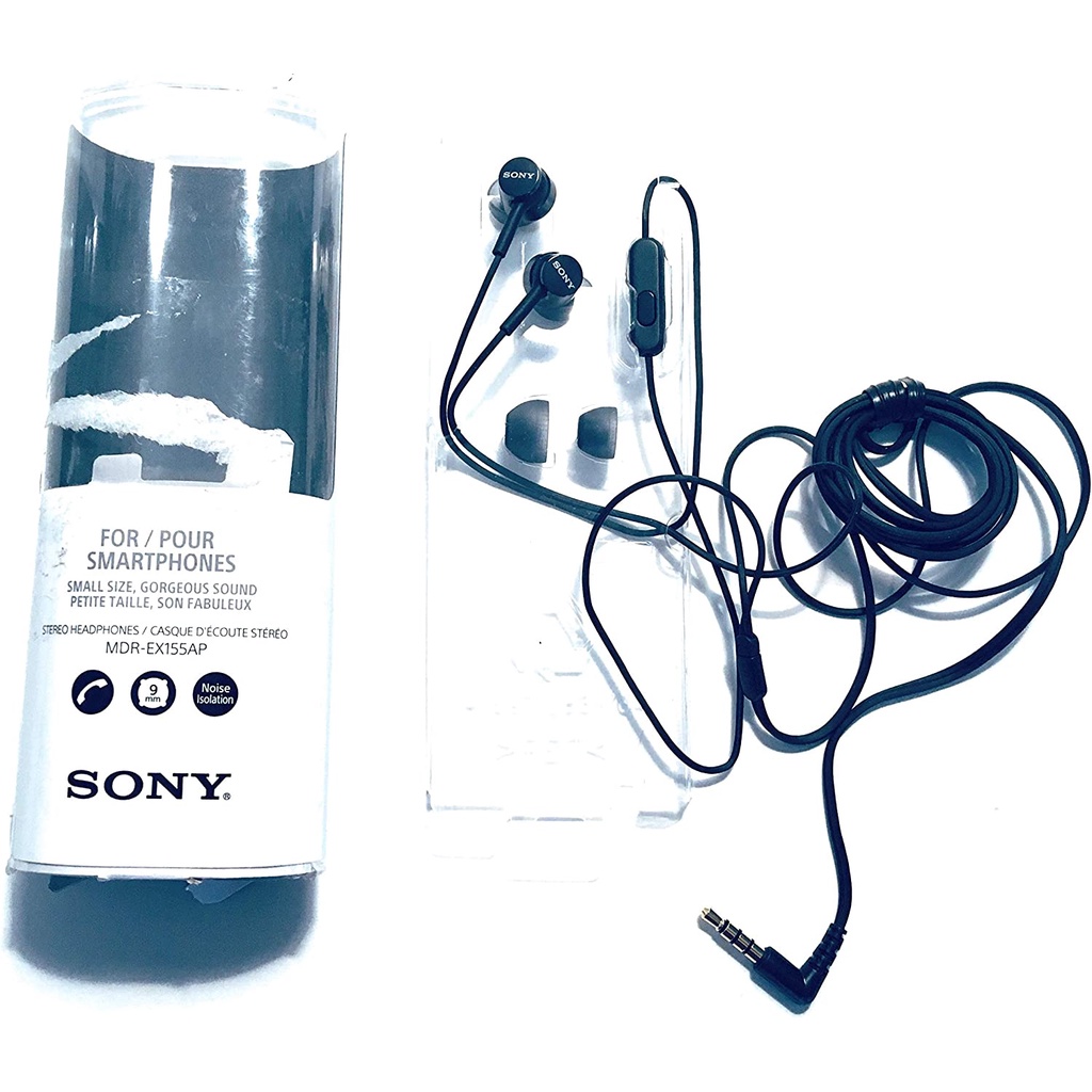 Tai Nghe Nhét Tai Có Mic Sony EX155AP Chính Hãng Sony Việt Nam| Bảo Hành 12 Tháng Toàn Quốc