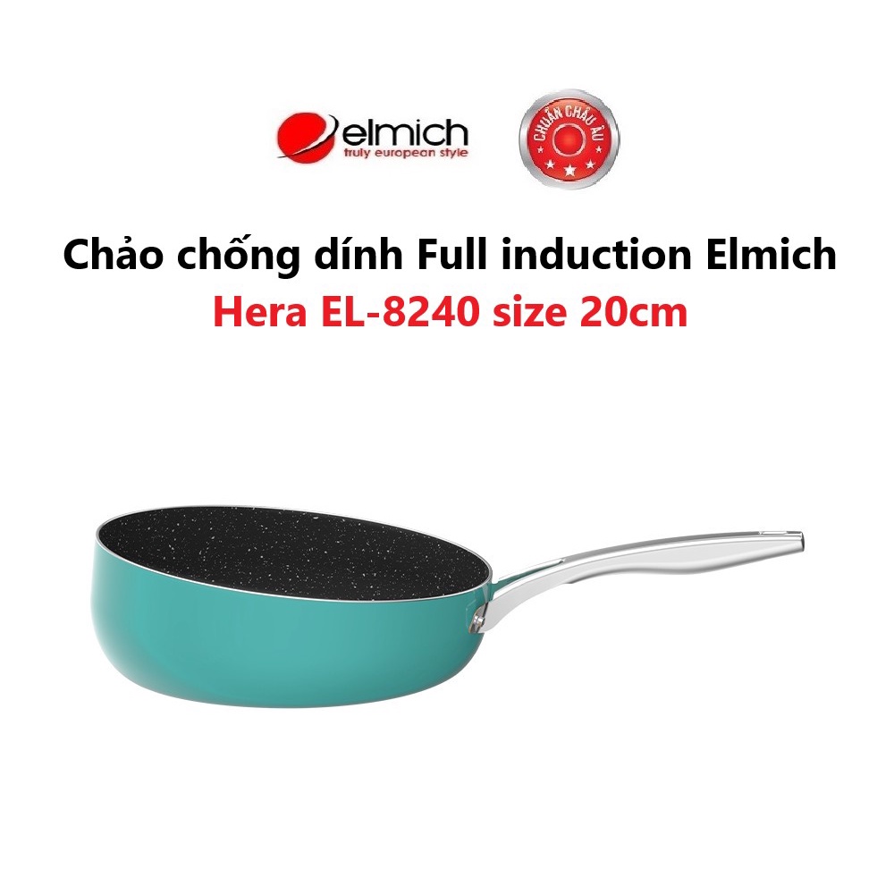 [LIFEMCMBP4 -12% đơn 250K] Chảo chống dính Full induction Elmich Hera size 20cm ( Màu : Vàng/ Xanh/ Tím )