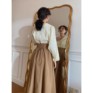 Áo sơ mi cổ sen vintage