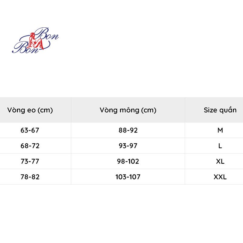 Quần lót lưng thấp phối ren Bon Bon - SV35144
