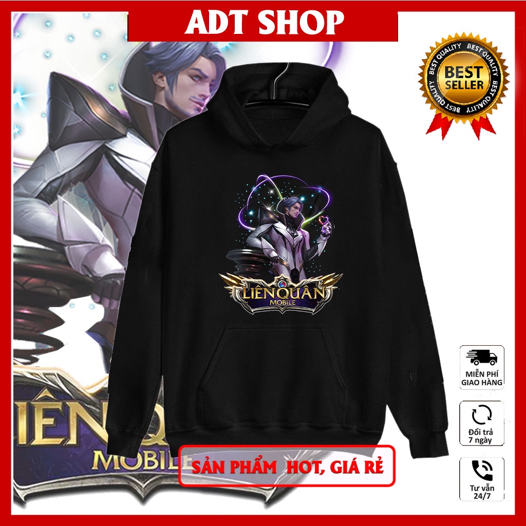 BST Áo hoodie đen liên quân mobile in hình các tướng hot độc đẹp giá rẻ