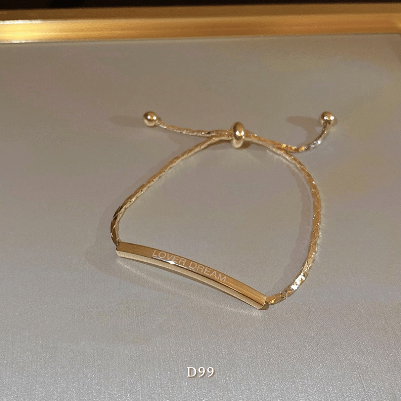 Vòng tay nữ, lắc tay sợi vàng dây rút phong cách hàn quốc - Mely D99